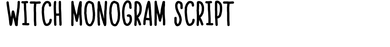 Witch Monogram Script